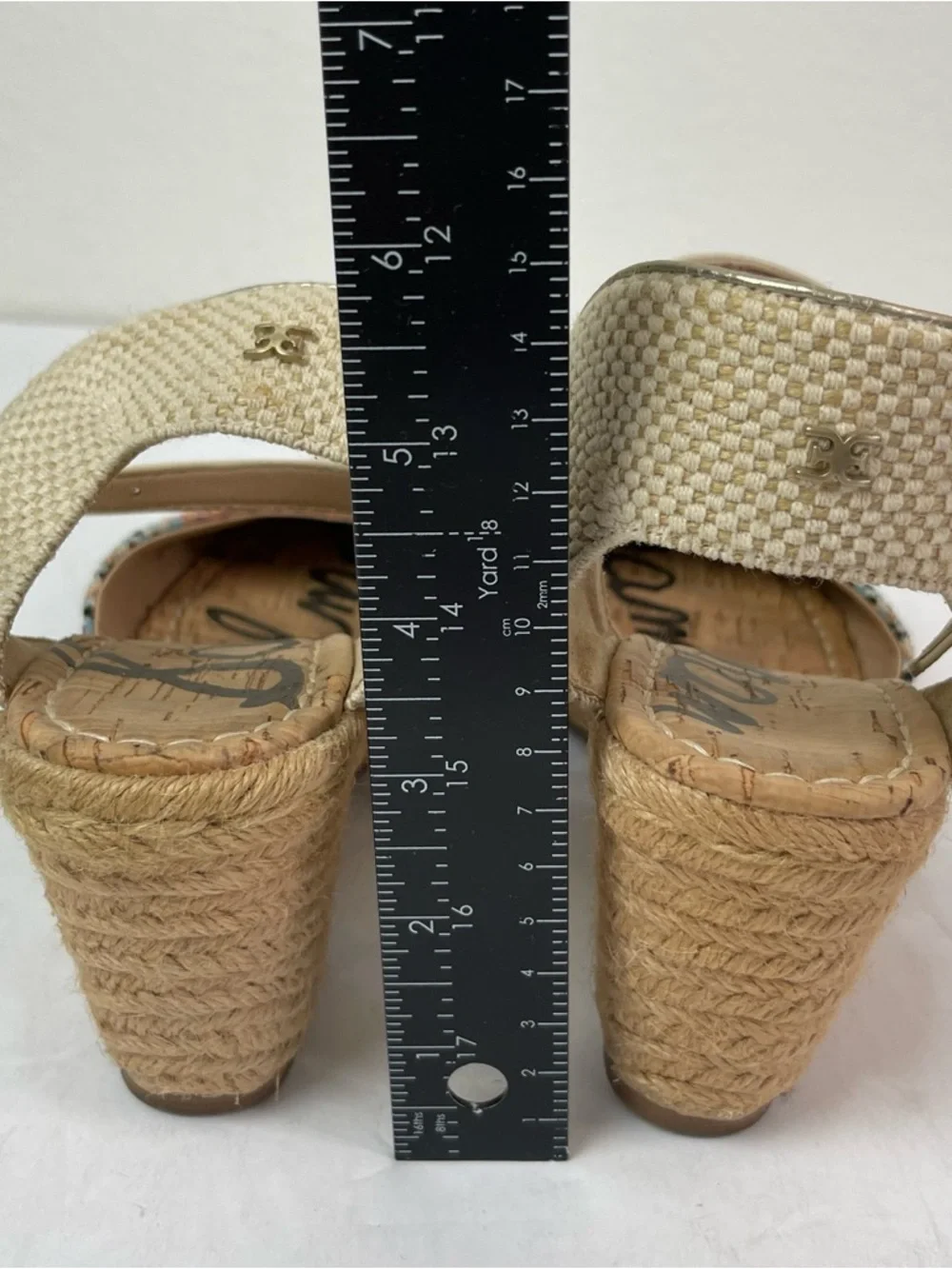 Sam‎ Edelman Payton Espadrille Wedge Size 6M Colorful Stripe Woven Wedge Heel
